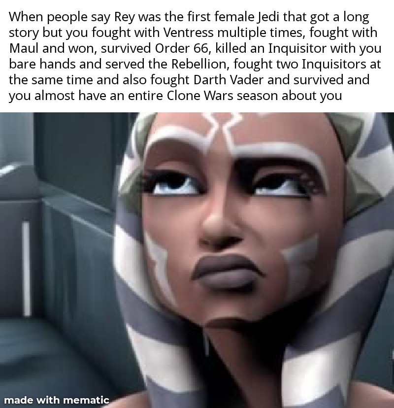 rPrequelMemes's tweet photo. OK I know she left the order but she's still a Jedi in our souls https://t.co/B3CN1SuK5D https://t.co/WSR5GlKoCY