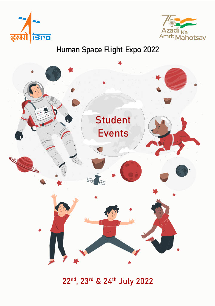 ISRO (@isro) on Twitter photo ISRO’s Human Space Flight Centre has organized ‘Human Spaceflight Expo’ at the Jawaharlal Nehru Planetarium, Bengaluru <a href="/JNPlanetarium/">Jawaharlal Nehru Planetarium Bengaluru</a> during July 22-24, 2022, as part of Azadi ka Amrit Mahotsav.
taralaya.org/science-in-act…
Schools may register the students by 5 pm on July 15, 2022. ISRO’s Human Space Flight Centre has organized ‘Human Spaceflight Expo’ at the Jawaharlal Nehru Planetarium, Bengaluru <a href="/JNPlanetarium/">Jawaharlal Nehru Planetarium Bengaluru</a> during July 22-24, 2022, as part of Azadi ka Amrit Mahotsav.
taralaya.org/science-in-act…
Schools may register the students by 5 pm on July 15, 2022.