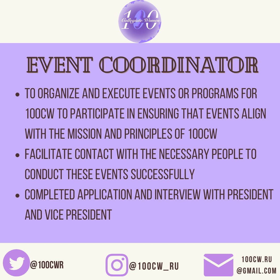 100cwR's tweet photo. 🗣 EXECUTIVE BOARD APPLICATIONS ARE OPEN!🗣 
Apply through the link in our bio for both memberships. Requirements are listed in our previous post on IG.
Applications will remain open until August 22nd, Exec Board applications are likely to close before then due to interviews.💜 https://t.co/ZY4gRcz6dz