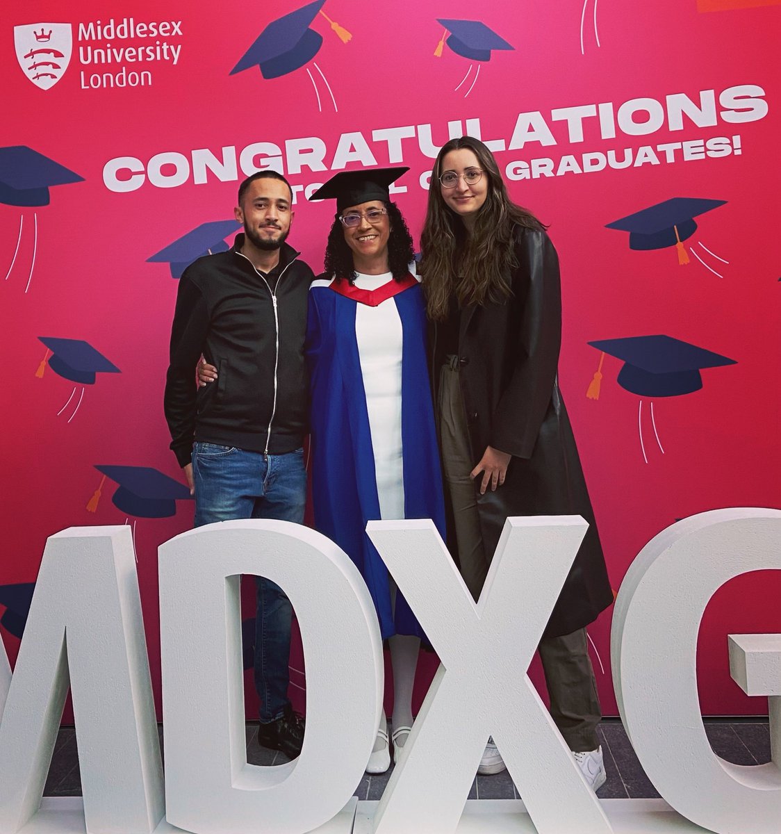 RhodaDakar's tweet image. Me and my little ones at graduation on Monday!
#MDXGrad