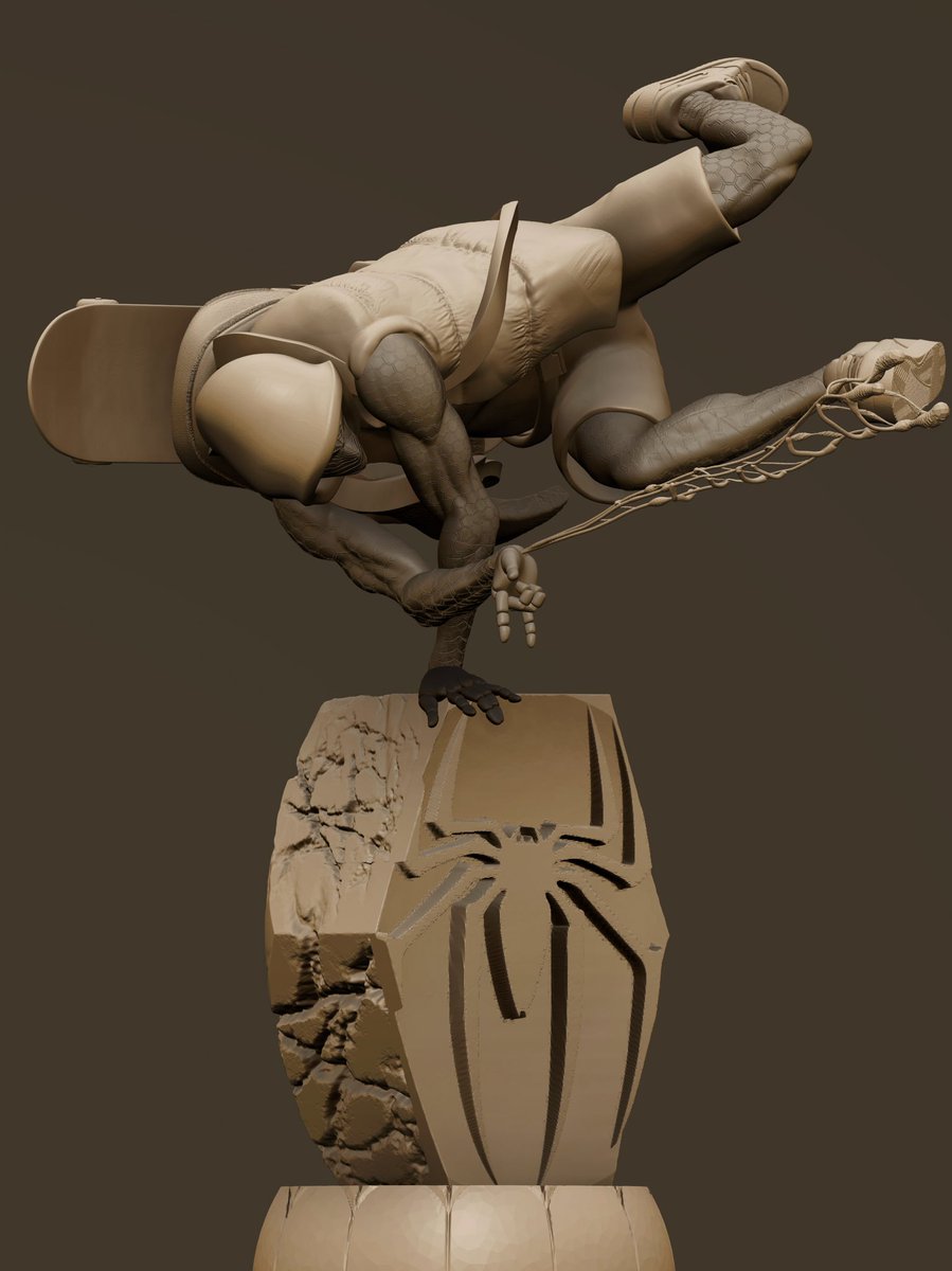 alberto_sculpt's tweet image. A falta de terminar las manos y algun detalle #SpideMan #nomadsculpt #3dmodeling #iPadPro #poseit