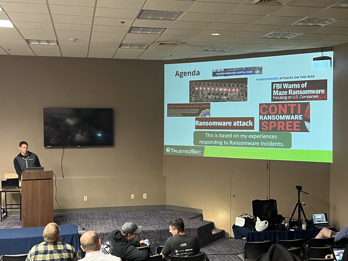 OHIO INFO SEC FORUM (@oisf) on Twitter photo Next up is <a href="/_snus/">Scott Nusbaum</a> from <a href="/TrustedSec/">TrustedSec</a> giving a talk titled "Ransomware Is NOT the problem". Protect yourself and learn what you need to do to understand the real issue. Next up is <a href="/_snus/">Scott Nusbaum</a> from <a href="/TrustedSec/">TrustedSec</a> giving a talk titled "Ransomware Is NOT the problem". Protect yourself and learn what you need to do to understand the real issue.