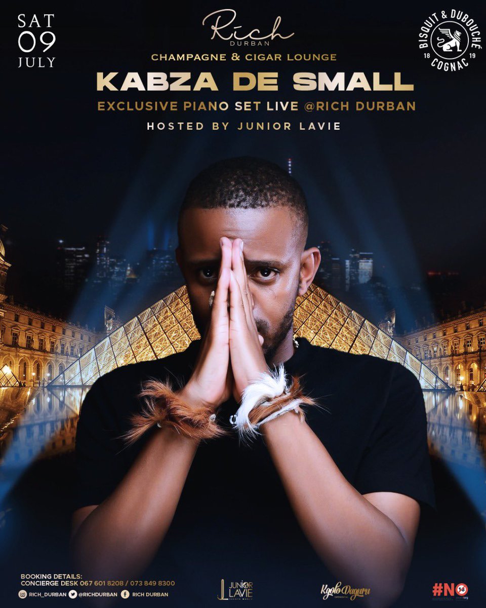 Week In…Week Out…We Stay On Top 🔝 #ChampagneSaturdays Presents An Exclusive Live Amapiano Set By KOA  @kabelomotha_ 👑 

Supported By: @hands_dj, @fakumfutho &amp; @realdjinn 

MC: @melellyn_
Hosted By: @junior_lavie 
Table Bookings: 0676018208/ 0738498300 ☎️