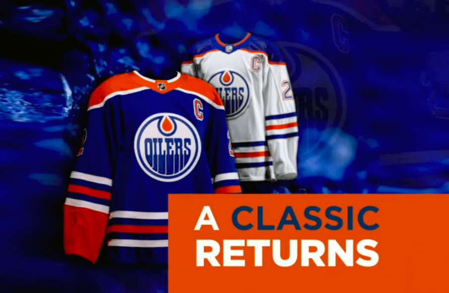 Chris Creamer  SportsLogos.Net on X: Reverse Retro uniforms on both sides  tonight at the Oilers vs Leafs game in Edmonton.  /  X