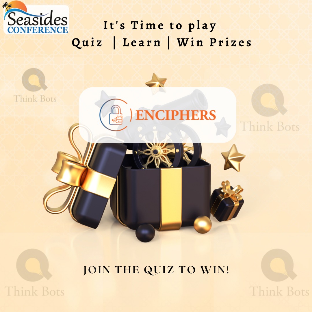 seasides_conf's tweet photo. "Tell me and I forget, Teach me and I may remember, Involve me and I learn"

So here is an initiative by @EnciphersLabs to learn called ThinkBots. 

Play Quiz + score good and win prizes @seasides_conf
Go Ahead and have fun!

#infosec #seasides #enciphers

@0ctac0der @kanika_enc https://t.co/hyVstzcLVs