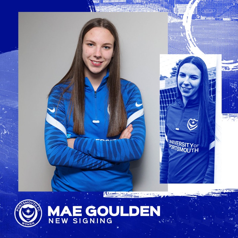 PompeyWomen's tweet photo. Signing number ✌️ of the day...

Welcome to #Pompey, Mae Goulden! 💙