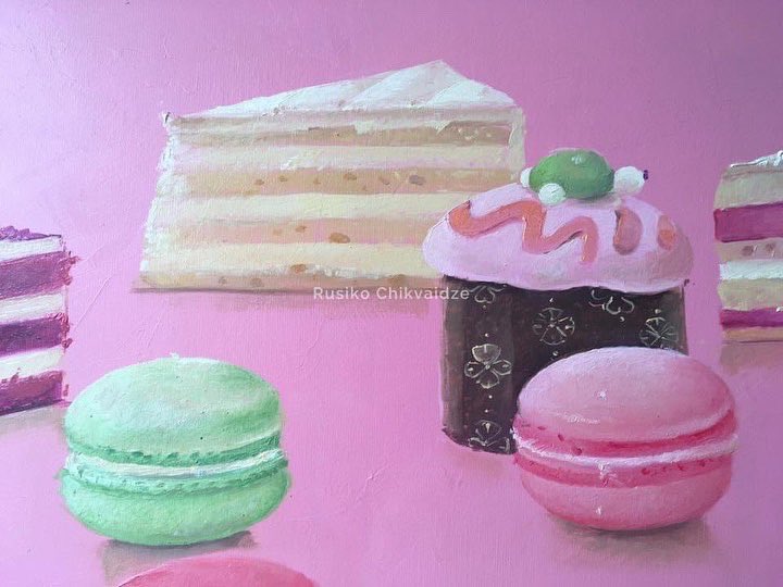 RUSIKO CHIKVAIDZE From the series ,,Colorful Calories”, fragment, 60x80     🔺rusiko-chikvaidze.com      #NFT #contemporary #art #artcollector #artadvisor #contemporaryart #modernart #artcurator #artauctions #onlineartexebition #artexhibition