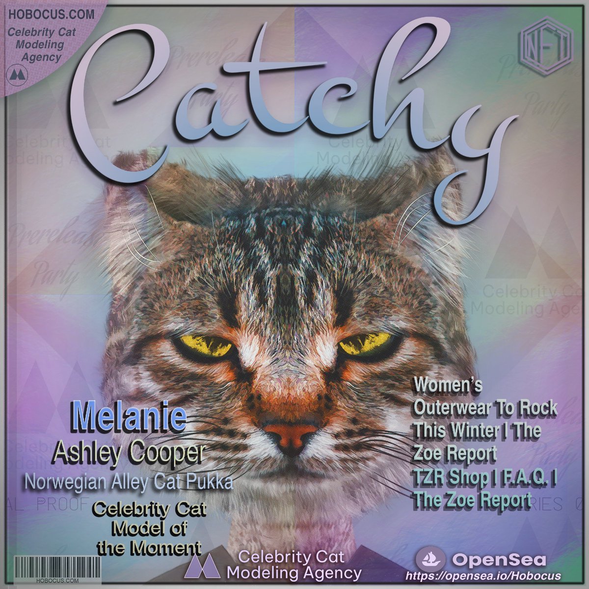 "Celebrity Cat Modeling Agency - focuses on real cat models to meet the needs of commercial clients and photographers worldwide.

opensea.io/collection/cel…
hobocus.com

#NFTsales  #NFTs
#OpenSeaNFT  
#psychedelicart
#trippyart   
#nftcollectors"