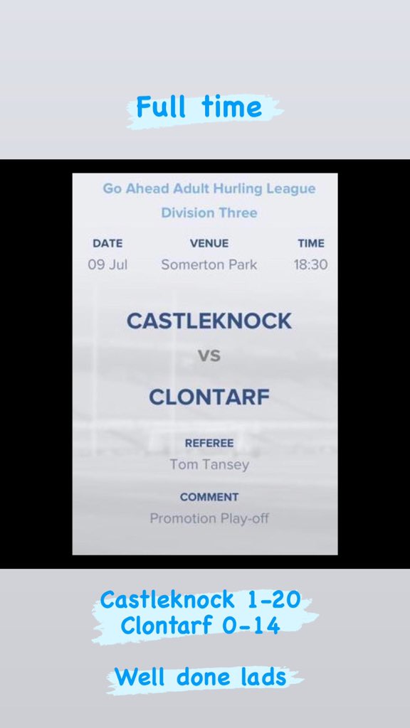 CastleknockGAA's tweet photo. Well done lads 🙌🏻💙💛🏑 https://t.co/iLck27nflM