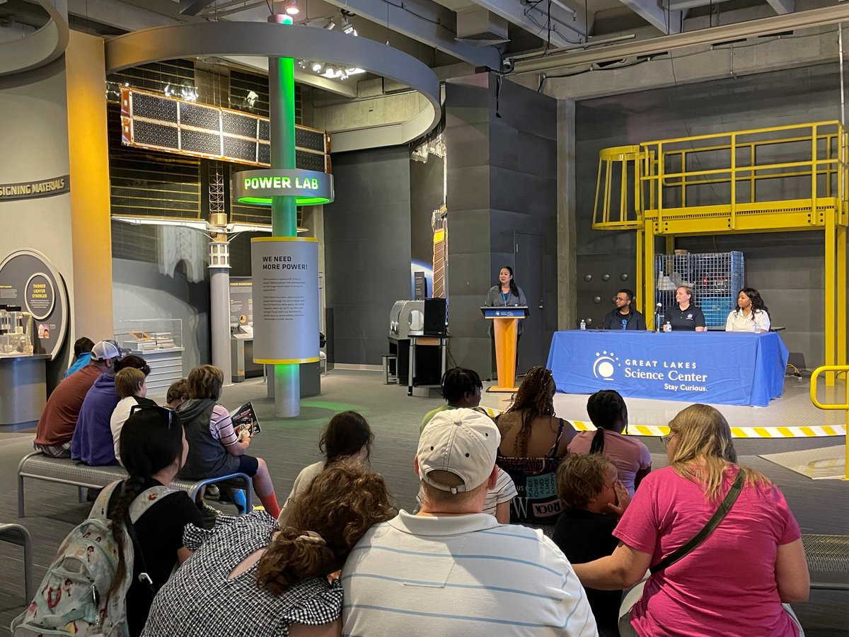 Check out these scenes from today's Free Youth Day event! Thanks to <a href="/NASAglenn/">NASA's Glenn Research Center</a> for showcasing stellar programming including a career panel, Eva the astronaut, hands-on aeronautics &amp; space-related activities! Today's Free Youth Day is funded by the Joan P. Wenk Charitable Fund. 🚀
