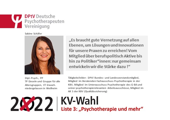 Auch Sabine Schäfer kandidiert für die Vertreterversammlung der KV Baden-Württemberg: