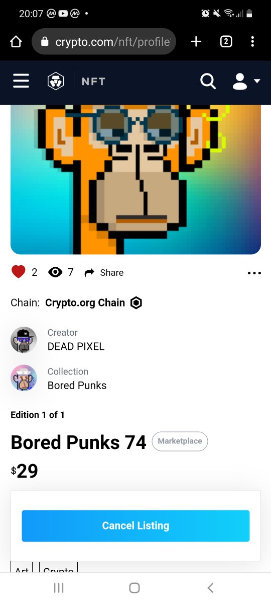 TtNfTt_NFT_1's tweet photo. 🚨72 HOUR GIVEAWAY🚨

⬇️TO ENTRE⬇️

1️⃣ LIKE ❤ &amp; RETWEET 🔄 

2️⃣ HAVE A #CRO WALLET 

3️⃣FOLLOW @deadpixel77 @LiamOD14 @TtNfTt_NFT_1

BORED PUNKS COLLECTION BY DEAD PIXEL ON #crofam 🦁👍

LOVE THIS COLLECTION
         🚨🔥🔥🔥🚨

 🚨YOU KNOW WHAT TO DO FAM🚨

GL FAM 🤑🔥🔥🔥👍💚 https://t.co/upxoqf2h4A