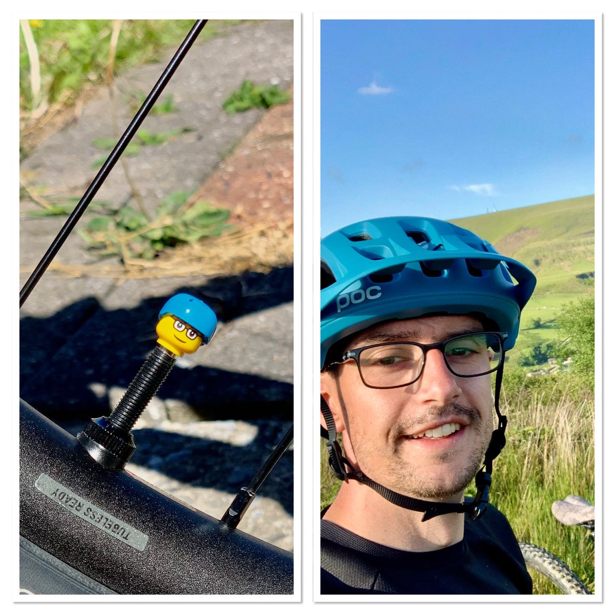 Gavcleary's tweet photo. The resemblance is uncanny 😁😁😁 @Absolutemtb1 @UKMTB_Chat #brickcaps https://t.co/voiAxLjAR7