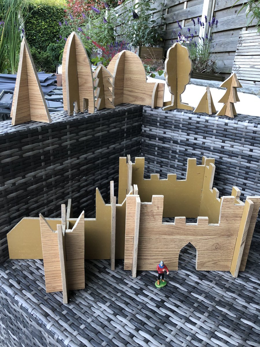 MrsP512's tweet photo. Taking inspiration from the lovely @OlkimGar my dad has been busy making these for my class. Things slowly falling into place. #KS2ContinuousProvision π§‘ https://t.co/fTUY3Bu0R8