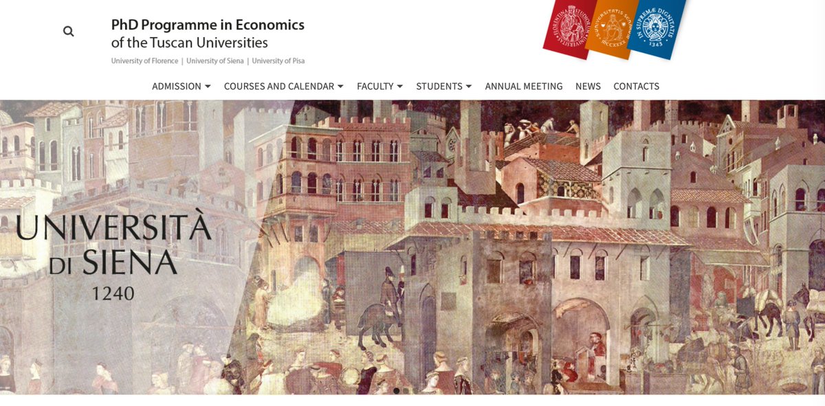 The Economics PhD Programme of the Tuscan Universities is recruiting! 10 scholarships available. Details here: bit.ly/3PcyHQ7. Deadline August 10, 2022. Please RT RT RT!