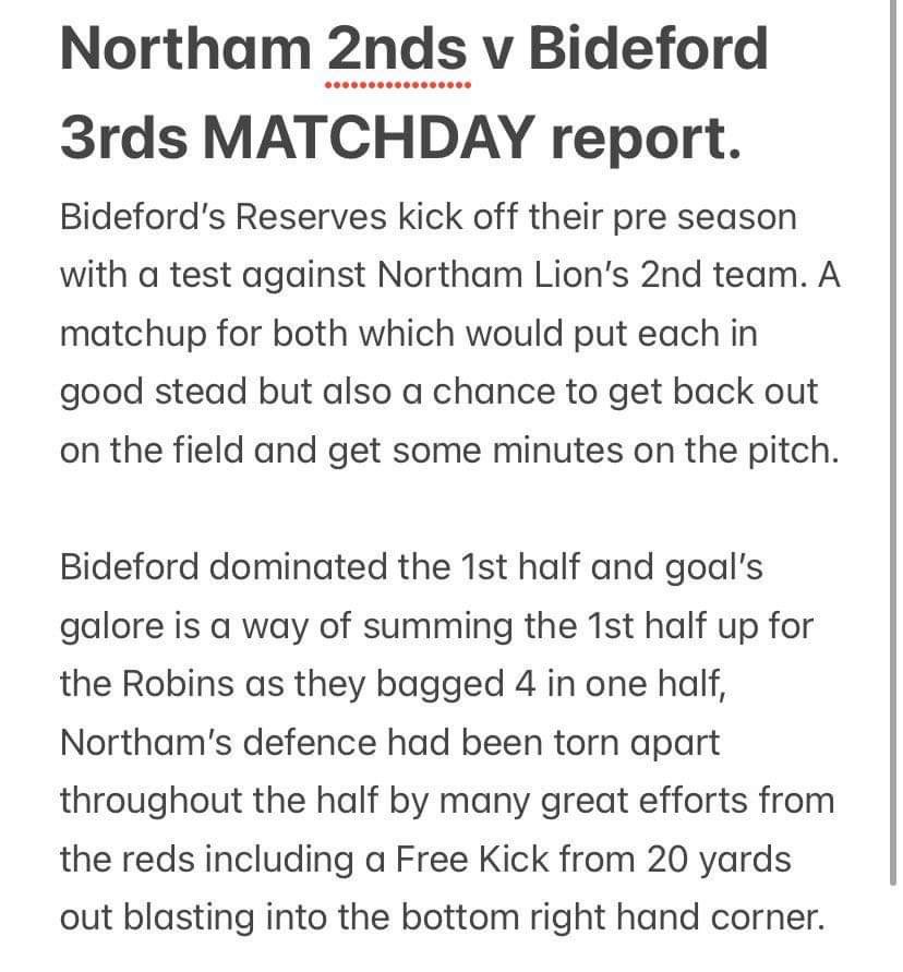 Bideford AFC Reserves tweet media