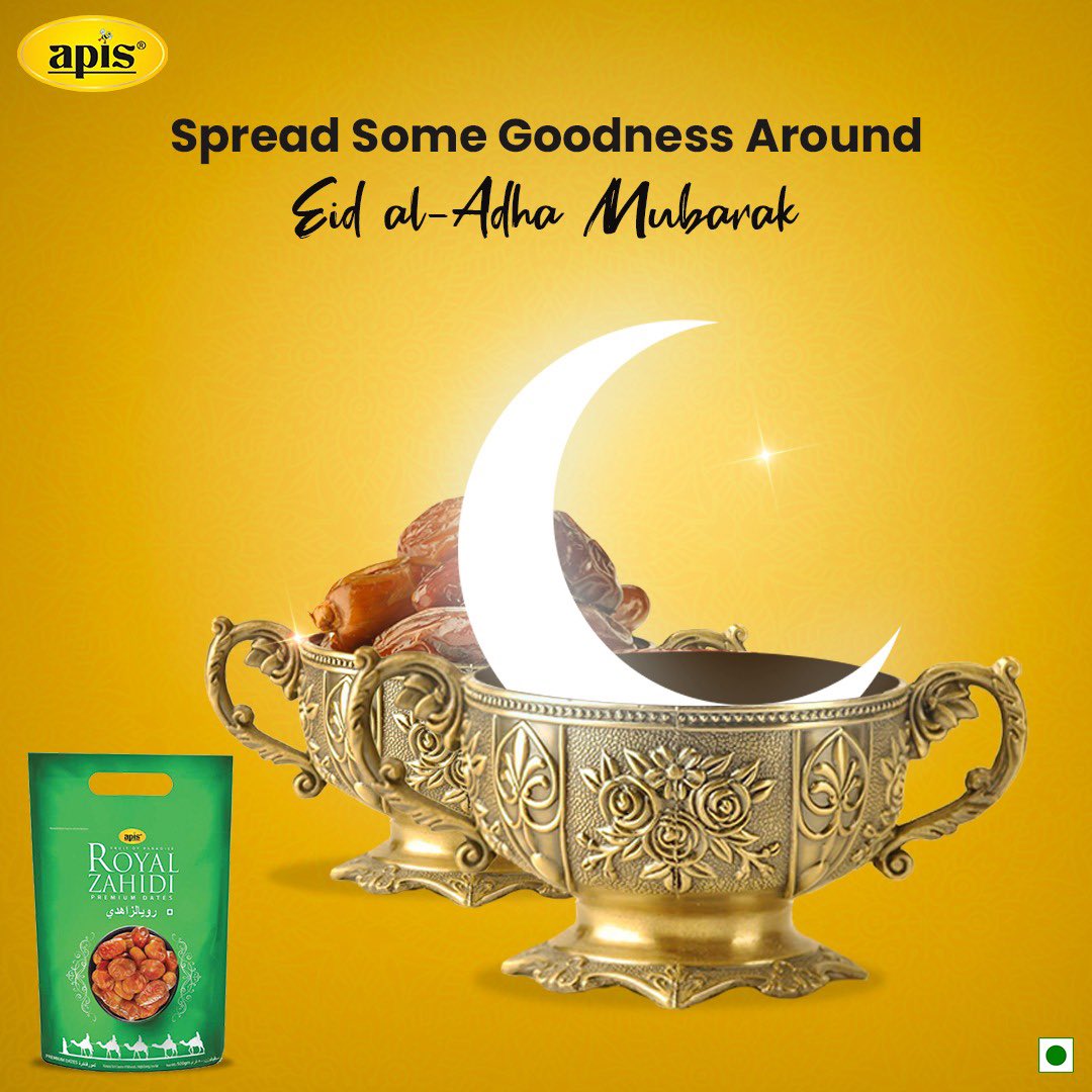 apis_india's tweet photo. Team Apis wishes everyone a happy and a blessed Eid.
#eidmubarak #eiduladha #eiduladhamubarak #apisindia #apishoney #apisdates https://t.co/I7sWFEJUF5