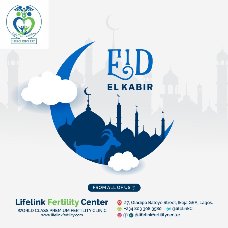 LifelinkC's tweet photo. Eid El Kabir to all Muslims Faithful. May Allah accept your sacrifice and reward you with blessings and prosperity. Eid Mubarak! #Lifelinkfertility #EidMubarak https://t.co/for2B76jeA