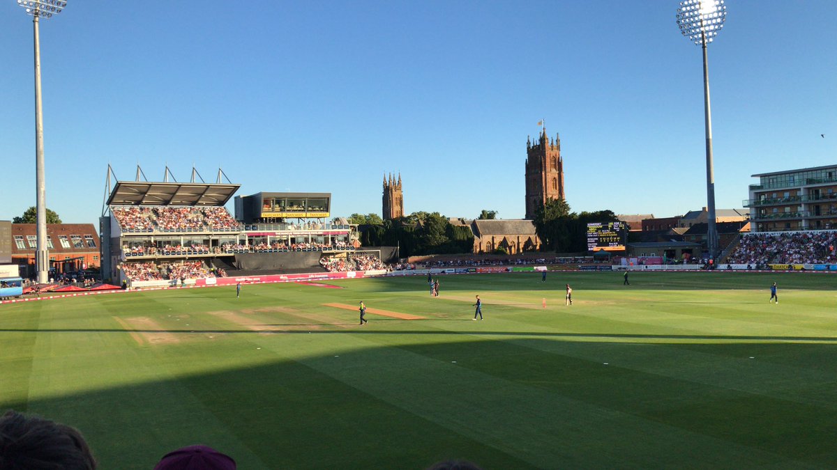 adrian_hearn's tweet photo. Best sports ground in the world. That batting display from @SomersetCCC was incredible.  #SOMvDER https://t.co/DJUKJLhOVE