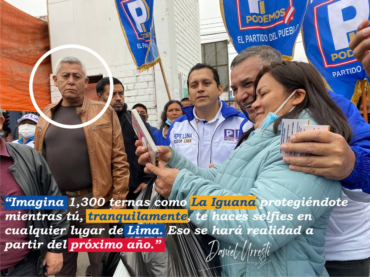 DanielUrresti1's tweet photo. Imagina 1,300 ternas como La Iguana protegiéndote mientras tú te haces selfies en cualquier lugar de Lima con total tranquilidad. 
¡Eso va a ser realidad a partir del próximo año! 
#SinSeguridadNoHayNada 
#UrrestiSeguridad https://t.co/FxyXO50VvI