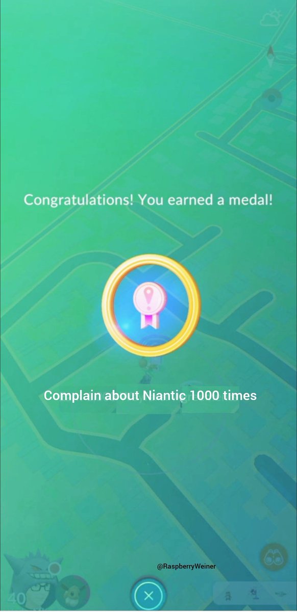 RaspberryWeiner's tweet photo. I think we've all earned this medal 😤
#PokemonGO https://t.co/PS27xQSc20