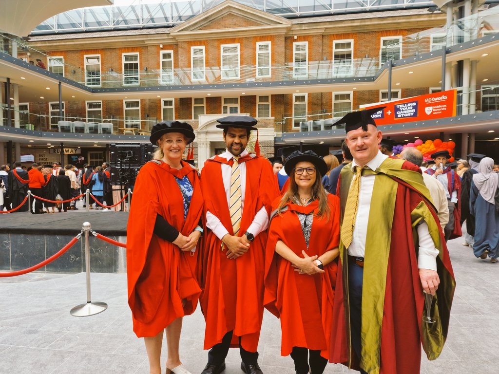NimaiParmar's tweet image. Very proud to see some of our @MiddlesexUni Bachelor's, MSc and PhD students graduate this week 🎓 after two years of no ceremonies. We celebrated their achievements and heard many great plans for the future! #MDXgrad