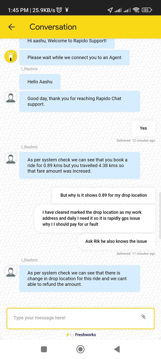 Snow252020's tweet photo. Rapido trying to grab more amount after showing amount on booking as lesser side https://t.co/t1EqqztjWO