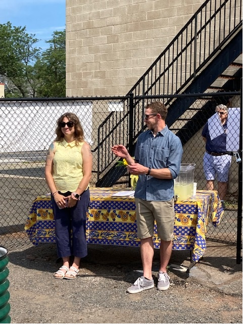 SomervilleClerk's tweet photo. Jeff Lamborn introduces Rebecca Reitman-Garofalo, the energy behind the community garden effort.  Rebecca provides thanks to DPW and Borough staff that assisted in the effort and to Jason Kraska, including the Recreation Department &amp; Recreation Committee for their contributions. https://t.co/utvMGEAa7C