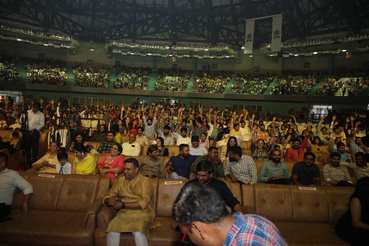 sanghaviharsh's tweet photo. Attended the Live in concert of @AdityaGadhvi03, Gujarat's  biggest folk music sensation, in Surat today.

Mesmerized with the vibes, music and the soulful music. https://t.co/bH7Z0gwv8Q