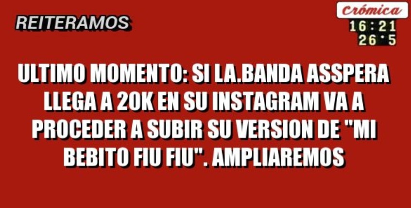 ASSPERA_OFICIAL's tweet photo. Hasta Cronica! 🤦🏽‍♂️🤣
Que gana de romper las bolas

#asspera #mibebitofiufiu #chupala https://t.co/7O4bcvBgDp