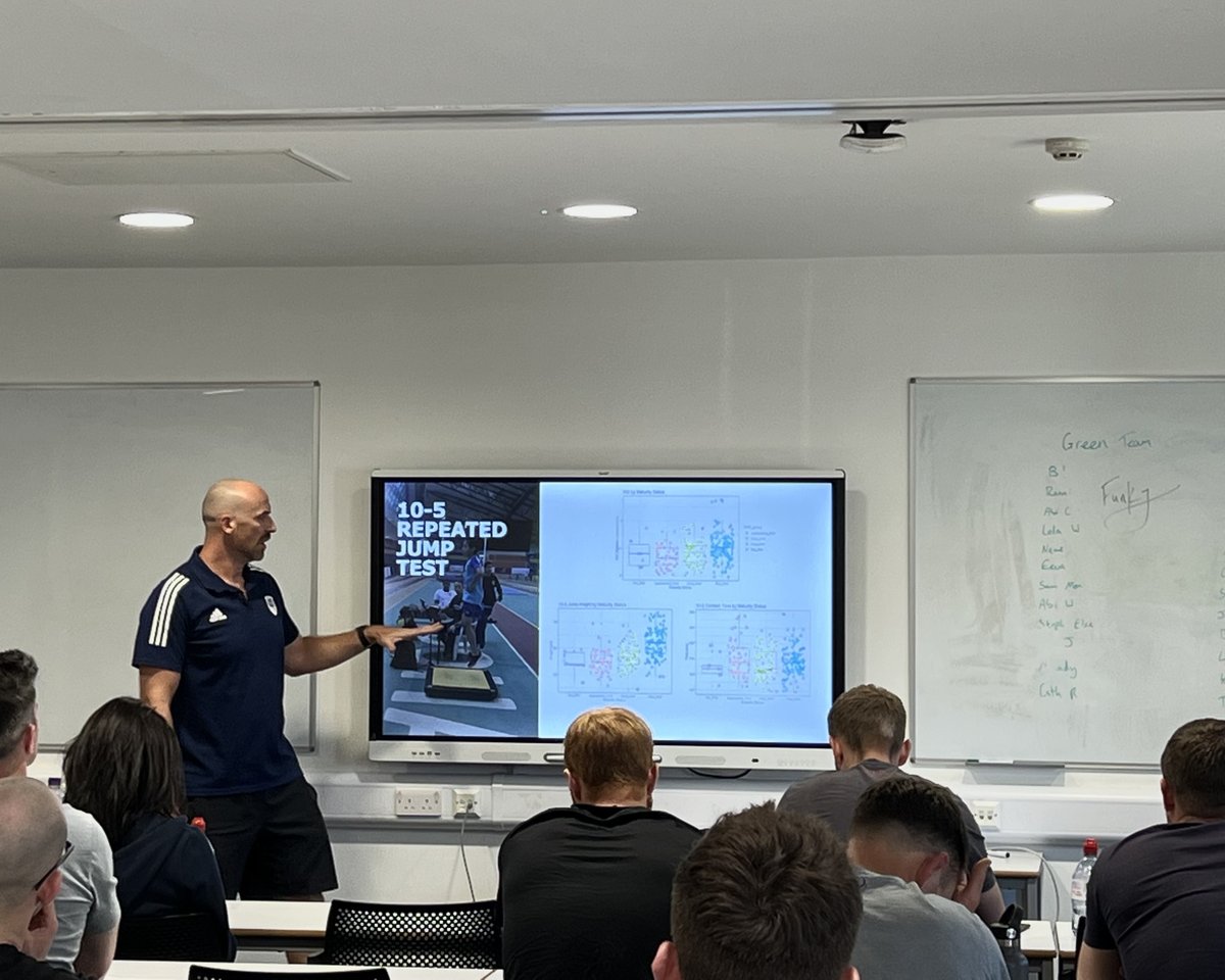 MikeYoung's tweet photo. Countermovent jump and RSI jump performance as performance indicators for sprints / jumping events from @jamesbaker_8 of @Aspire_Academy at the @ltadnetwork #ltad #sportsscience https://t.co/do1wVZTtNd
