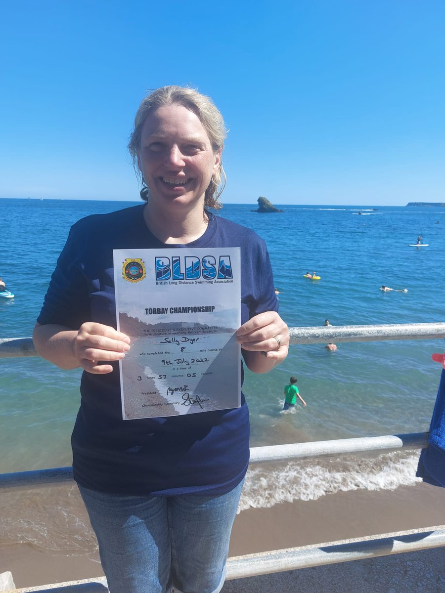 drsaledyer's tweet photo. Excellent morning swimming in @BLDSAswim Torbay swim. 8miles across and back Torbay. Swam quicker than expected and finished 1st female 😁🏊🏻♀️🎉. Great to catch up with @RedTopSwim friends. #OWS #Swimlife #Torbay #EnglishRiviera #swimming #BLDSA #RedTopSwim https://t.co/6exVBOqLeQ