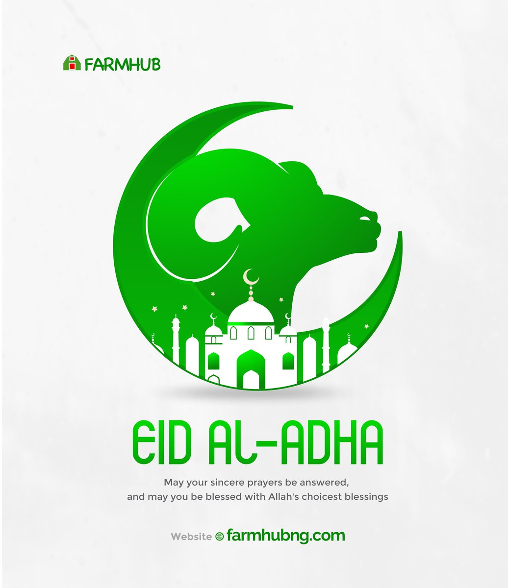 farmhub_ng's tweet photo. Wishing our Muslim brothers and sister a blessed celebration. 

Happy Eid! https://t.co/pbtBWtgkda