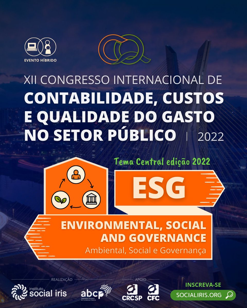 SOCIALIRIS's tweet photo. "O termo refere-se a uma abordagem para avaliar o quanto uma entidade trabalha em prol de objetivos sociais e ambientais, avaliando também a conduta da gestão e qualidade dos mecanismos administrativos."

Inscrições: https://t.co/D6CmX0JT8a https://t.co/mdKafVnEJ0