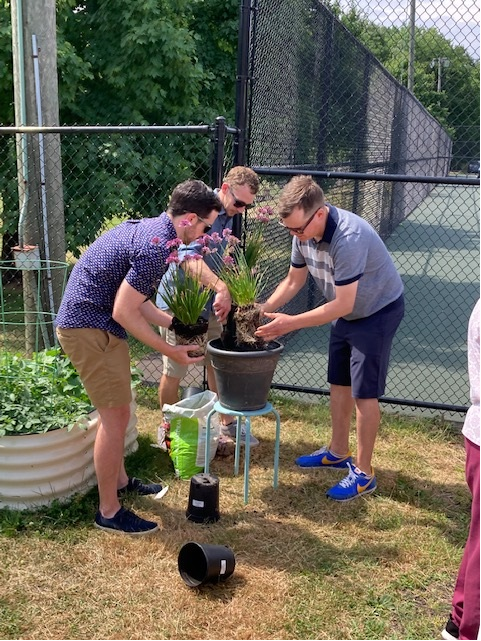 on going planting at today's ribbon cutting