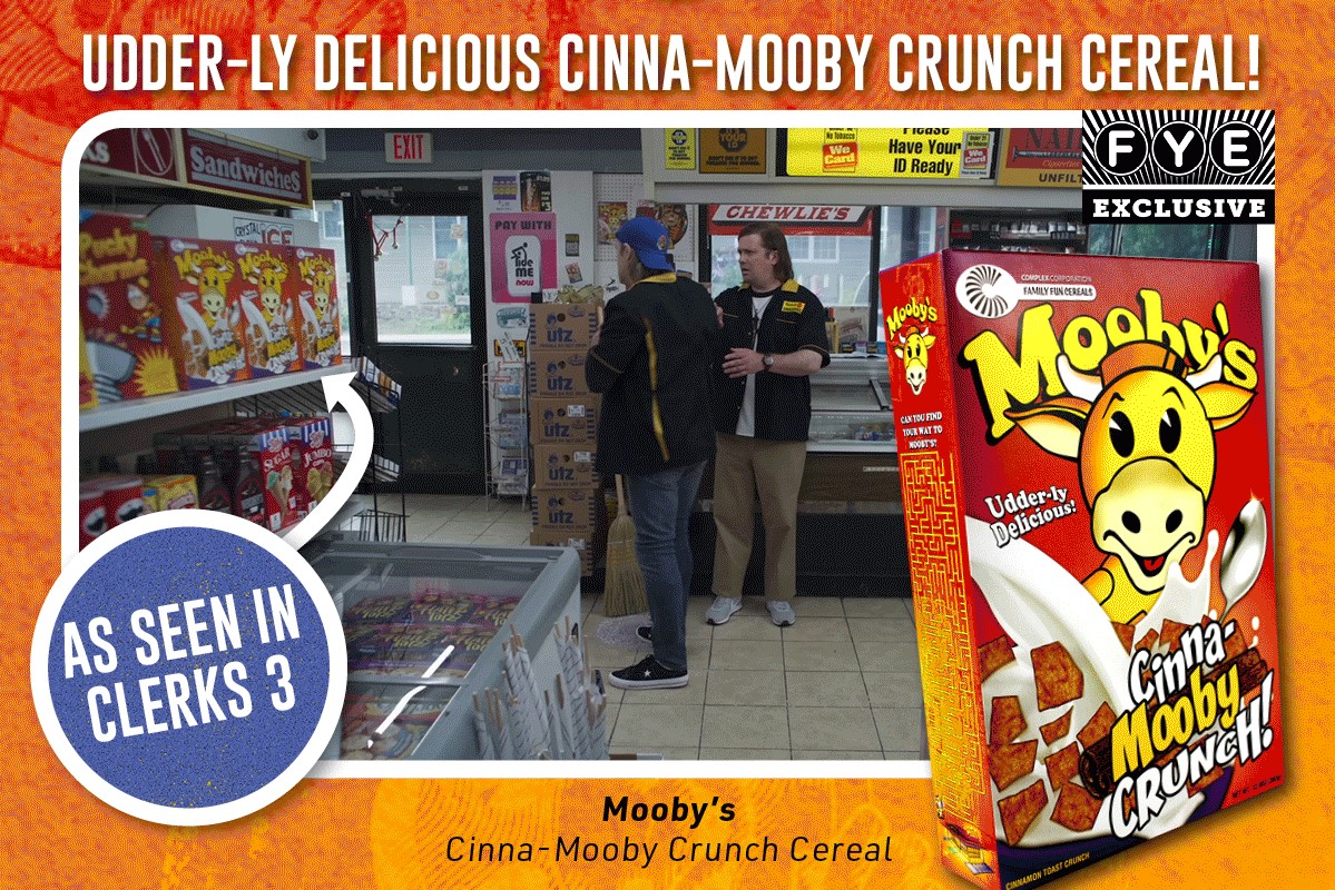 officialfye's tweet image. It's time to get munching on some UDDER-LY DELICIOUS Cinna- Mooby Crunch cereal! Available in-store or online 👉fal.cn/3q6eT
@ThatKevinSmith #moobys #quickstop #kevinsmithmovies #jayandsilentbob