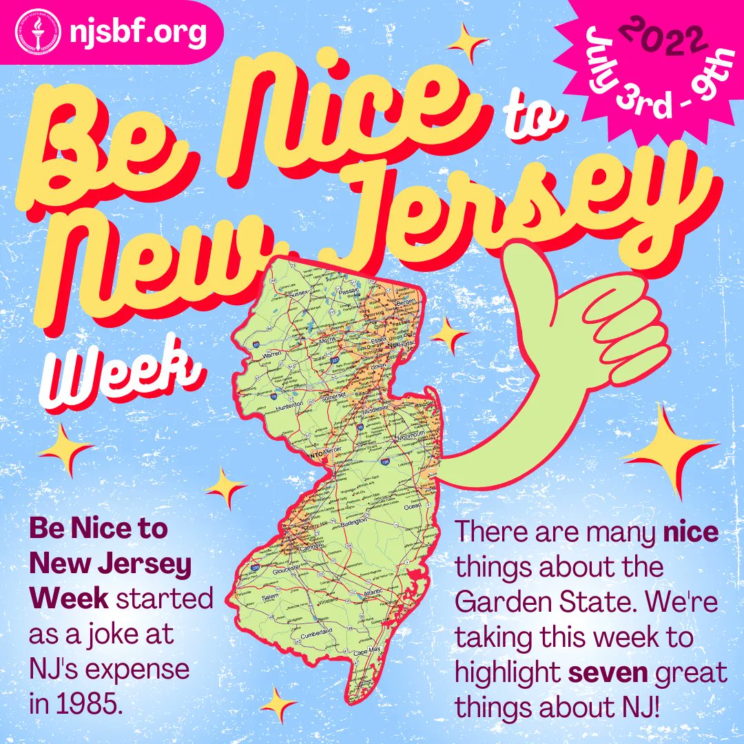 NJStateBarFdn's tweet photo. It’s Be Nice to New Jersey week! Tell an out-of-state friend this NICE fact about NJ!
The Foundation is proud to serve the Garden State. For more information about our free educational resources, visit our website. https://t.co/9YoWv03880
#NJSBF #BeNicetoNewJerseyWeek #NewJersey https://t.co/Bo5heIpLyl