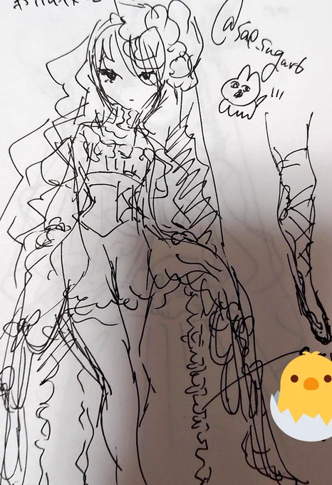 ラフとかも 
