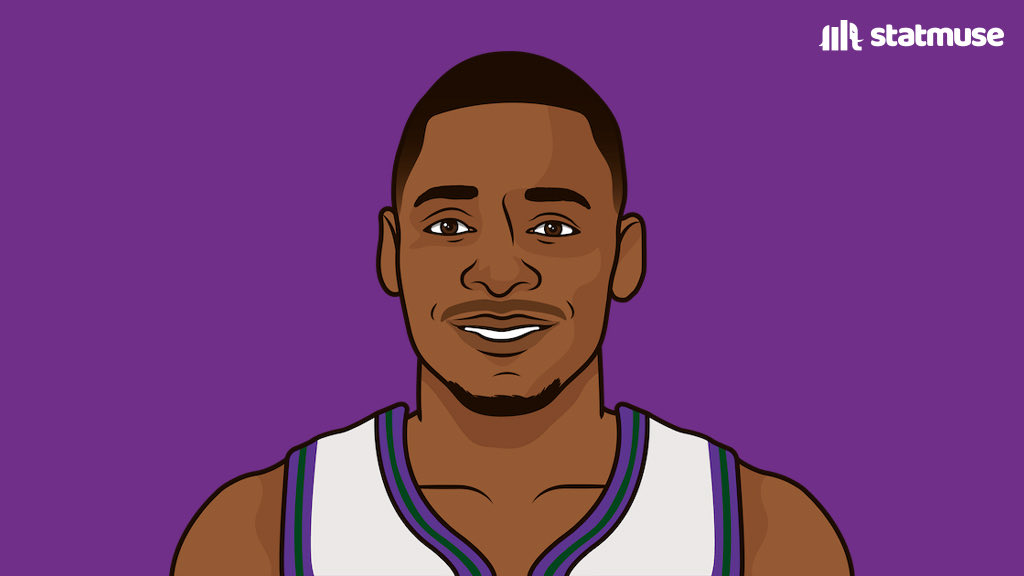 statmuse's tweet image. Ray Allen made the 2001 ECF in his fifth season. His stats from the series:

27.1 PPG
5.4 APG
4.0 3PG
47/51/97%

One win away from the Finals.