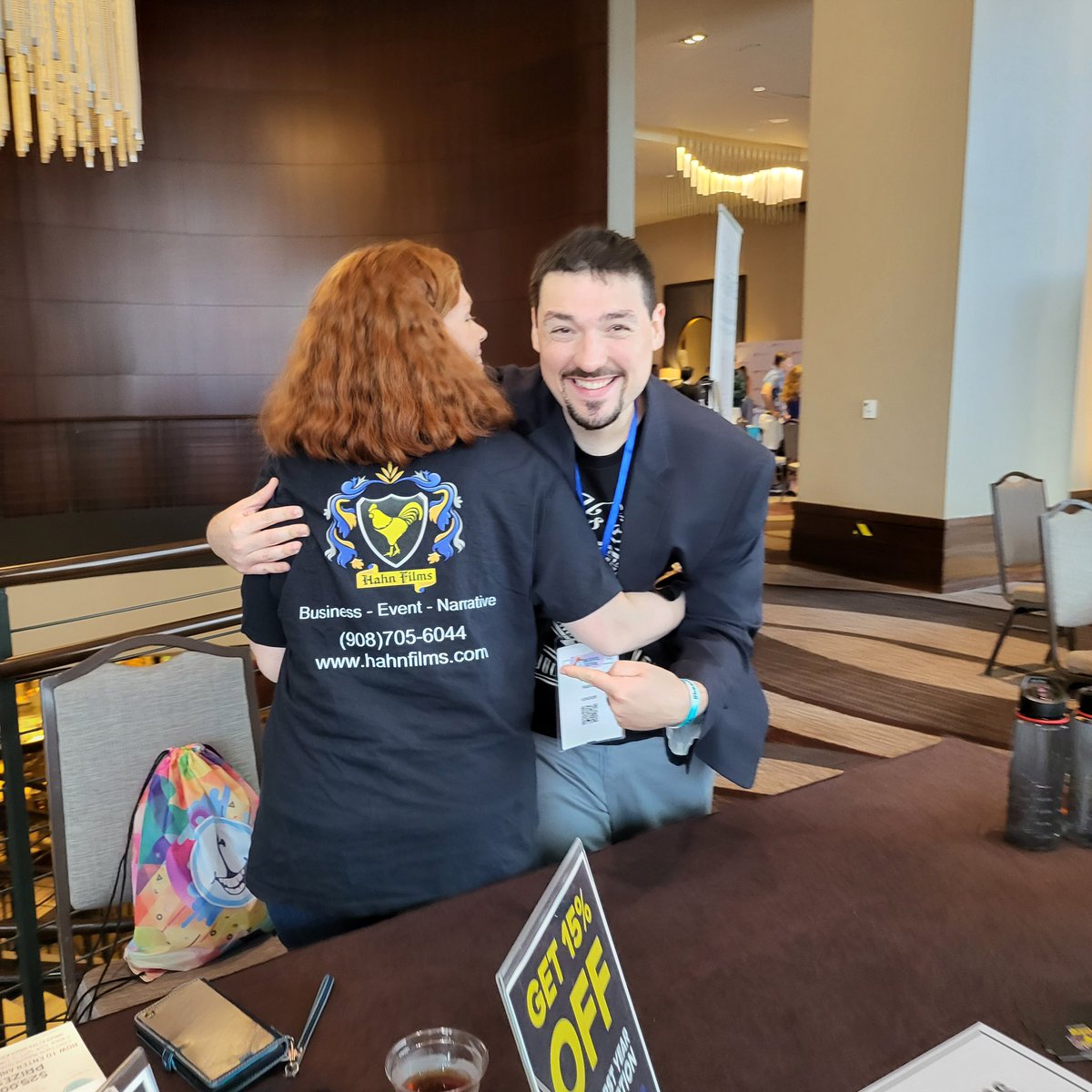 hahnfilms's tweet photo. Jackie joined us for Day 3 of #thedentalfestival ✅ Enjoying Day 4 as we speak! #hahnfilmsnj https://t.co/nA5mHH5lcf