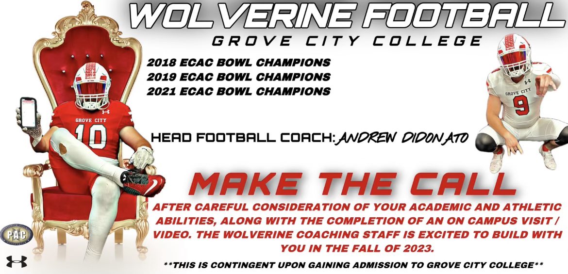 LoganEasterday1's tweet photo. After a great call with @CoachBBrest , I am extremely honored and thankful to have received an offer from Grove City College! #BrickByBrickGCC @GCC_FB @CoachBaney @CoachDiDonato @CoachGMatthews https://t.co/WBUgRCCbqK