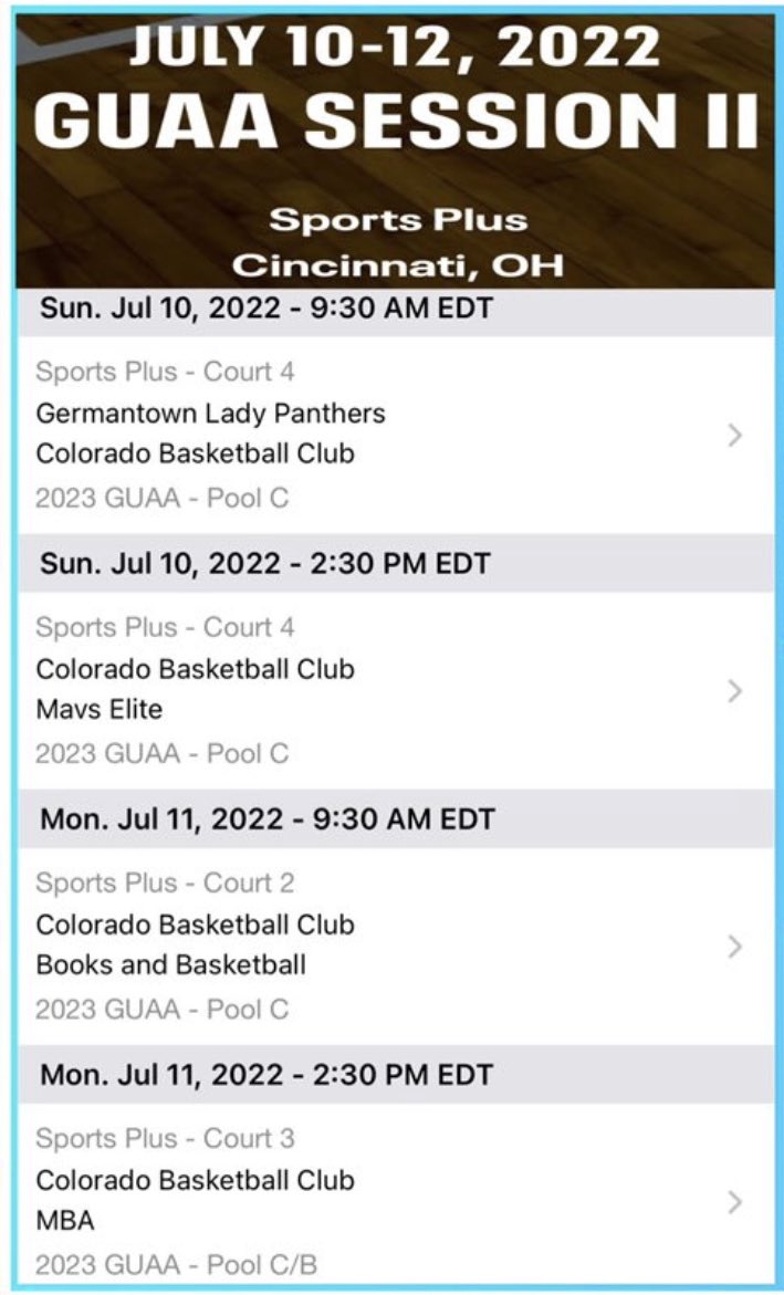 KenleeDurrill (@durrillkenlee) on Twitter photo Thank you <a href="/TFNsRun4Roses/">TFN's Run 4 Roses</a> for an awesome tournament! Excited for the next one in Ohio!
Here’s my schedule:
<a href="/UANextGHoops/">Girls UAA</a>
<a href="/CBC_COBBClb/">CBC-Colorado Basketball Club</a> Thank you <a href="/TFNsRun4Roses/">TFN's Run 4 Roses</a> for an awesome tournament! Excited for the next one in Ohio!
Here’s my schedule:
<a href="/UANextGHoops/">Girls UAA</a>
<a href="/CBC_COBBClb/">CBC-Colorado Basketball Club</a>