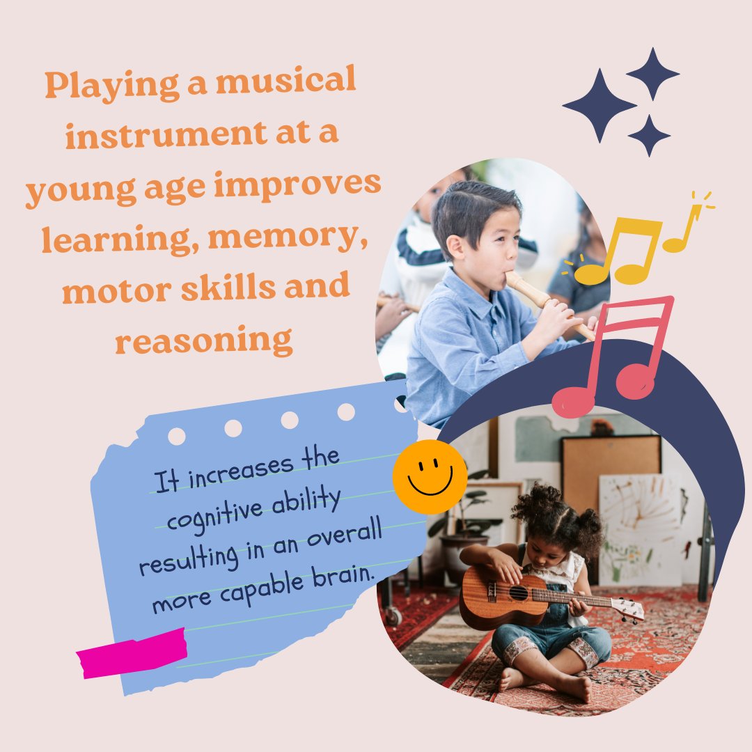 RaisingTeenager's tweet photo. Playing a musical instrument, particularly at a young age, has recently been a hot topic in neuroscience.
Playing a musical instrument has been shown to increase cognitive ability through enhanced neuronal communication between the left and right hemispheres of the brain... https://t.co/19csQiqDUb