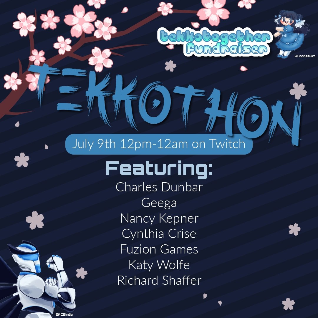 ppcllcrvr's tweet photo. #TekkoTogether #Tekkothon is today! Support @TeamTekko by tuning into their Twitch channel, donating, and sharing

ID in next tweet https://t.co/DljUSRMTsn