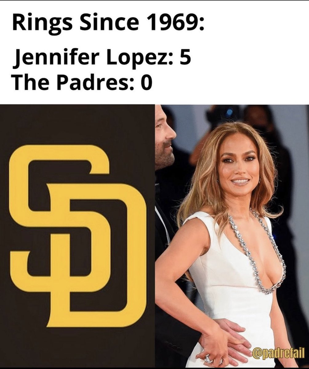 mpier42's tweet photo. Padres fans should be yelling “ Fuck Jennifer Lopez” instead of “Fuck the Dodgers” 🥴🥴🥴🥴🥴🤣🤣🤣🤣🤣 https://t.co/eKtPdXTBcl