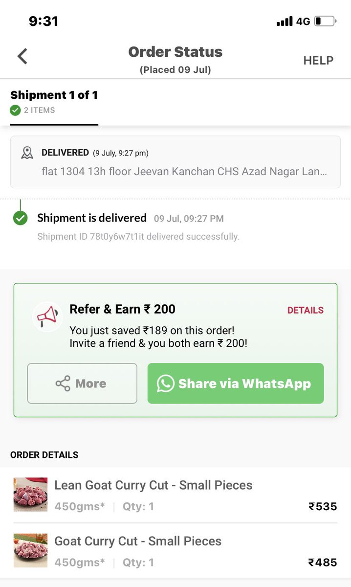 gitikasharan's tweet photo. @LiciousFoods you customer care is ridiculous. It’s been two hours and I haven’t received my order. And now the status says the items are delivered. This is the 3rd time it’s happened. Can never trust you guys! Please cancel my@order right away. https://t.co/hJwEj4S4kn