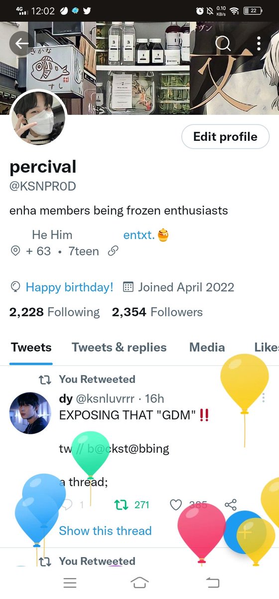 KSNPR0D's tweet photo. twitter surprised me with some balloons https://t.co/hDmG5BCQ9T