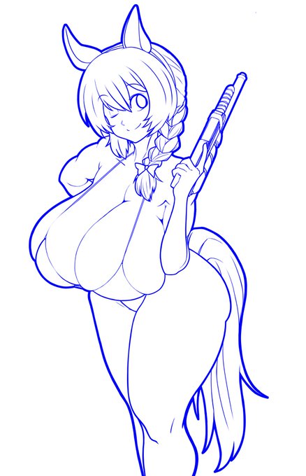 線画タイキシャトル
星条旗ビキニ着せる予定 