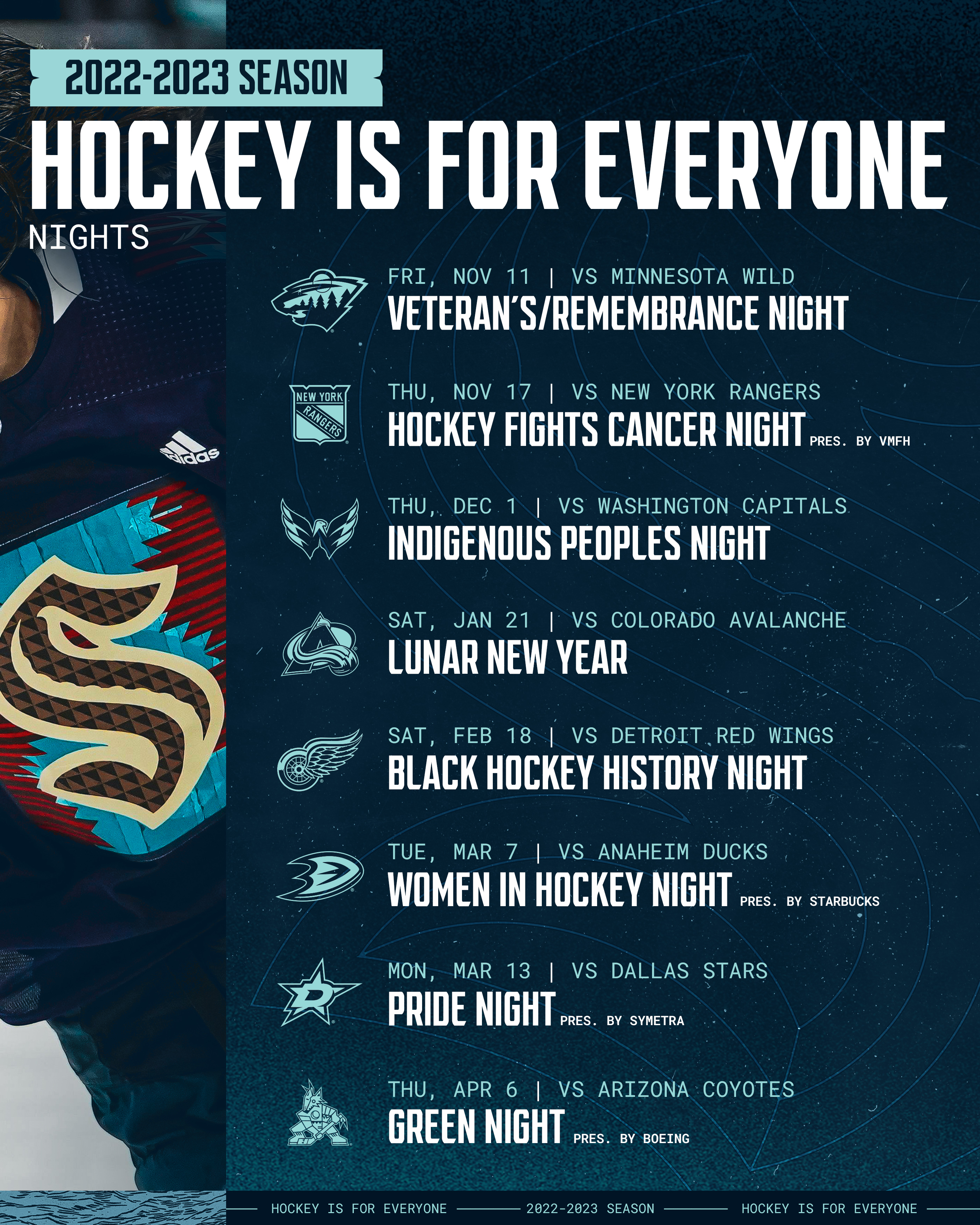 Hockey is for Everyone': Seattle Kraken celebrate 2023 Pride Night