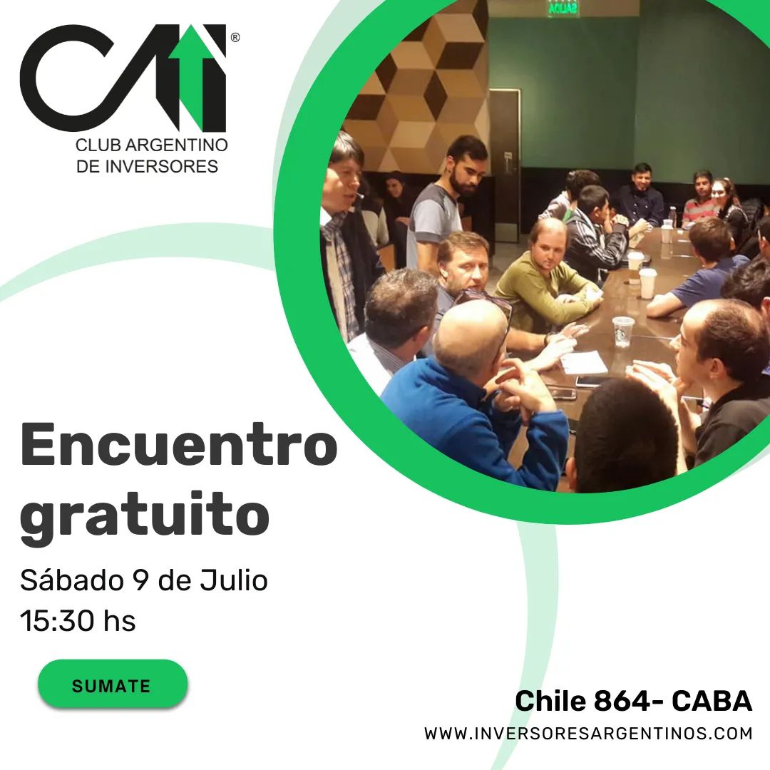 Hoy 15:30hs los esperamos para otro #EncuentroCAI en nuestra sede de CABA en Chile 864. Se trata de un espacio gratuito y abierto a todos para conocer a otros inversores, compartir ideas y aprender.¡Los esperamos!
